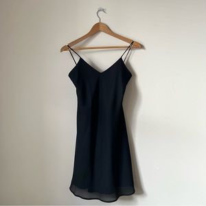 Vintage Bebe Black Mini Slip Dress Size Small